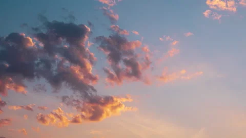 Dramatic sunset. Natural colors. Beautiful evening sky. Stock Footage 161063941