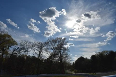 Dramatic Sunset in Old Bridge, New Jersey Stock Photos