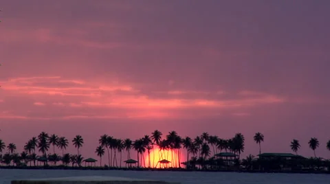 Dramatic Sunset over the Atlantic Ocean at the Atlantic View Site Stock-Footage 38619802