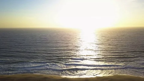 Dramatic Sunset Over Beautiful Empty Beach [4k] Stock Footage 106310976