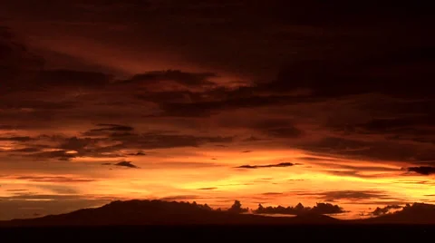 Dramatic Sunset over Manila Bay Philippines Stock Footage 38604528