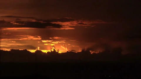 Dramatic Sunset over Manila Bay Philippines Stock-Footage 327888118