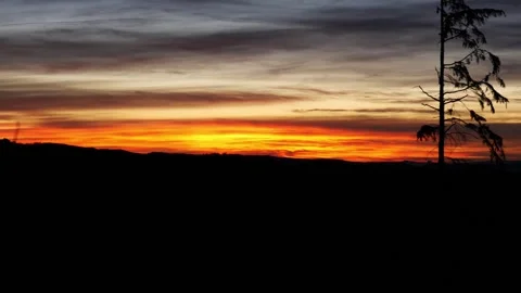 Dramatic Sunset Over Mowich Lake Road, Mount Rainier National Park Video stock 332144042