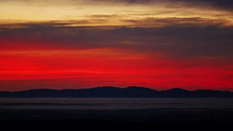 Dramatic Sunset Over Mowich Lake Road, Mount Rainier National Park Video stock 332144048