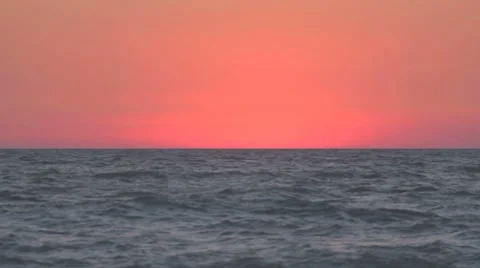 Dramatic sunset over the sea Stock Footage 8366044