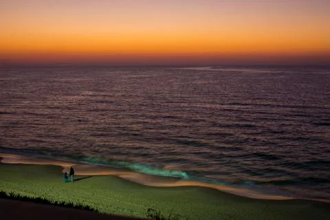 Dramatic sunset over sea Stock Photos