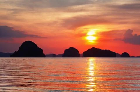 Dramatic sunset Stock Photos