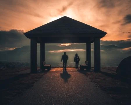 Dramatic sunset Stock Photos