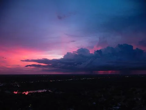 Dramatic Sunset Stockfoto's