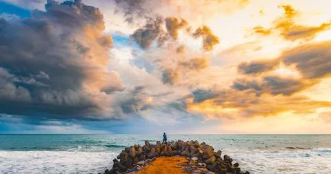 Dramatic Sunset Stock Photos