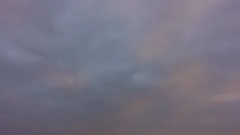 Dramatic Sunset With Purplish Clouds Captured From Above Stock Footage 301712804