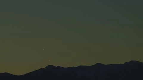 Dramatic Sunset Rays Behind Silhouette Of Mountain. Gradient Vivid Nature Stock Photos