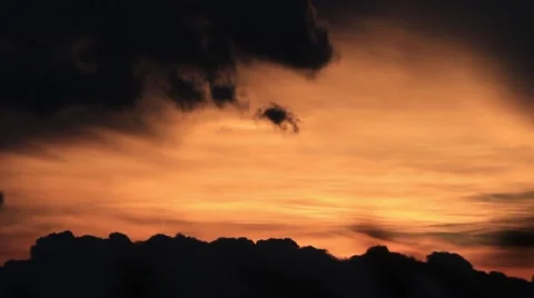 Dramatic Sunset - Red-orange Video stock 47428595