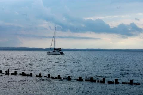 Dramatic Sunset at Sandy Hook, New Jersey -35 Stock Photos