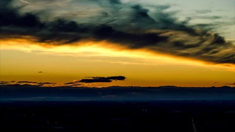 Dramatic sunset scene Stock Footage 123985884