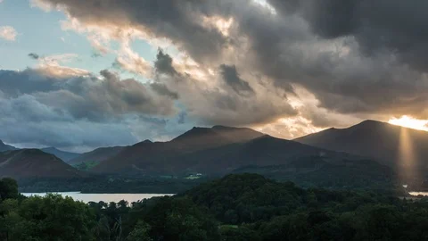 Dramatic Sunset in Scotland, Timelapse 動画素材 95333504