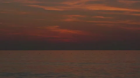 Dramatic sunset in the sea Stock Footage 256315838