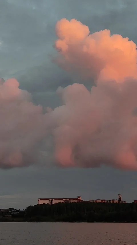 Dramatic sunset on the seashore Stock Footage 341871905