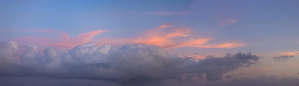 Dramatic sunset skies, cloudscape of rich color twilight sky. Sunset cloud .. Stock Photos