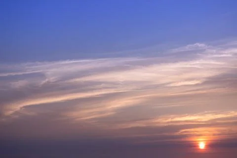 Dramatic sunset skies, cloudscape of rich color twilight sky. Sunset cloud .. Stock Photos