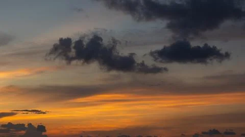 Dramatic Sunset Sky with Clouds Foto stock