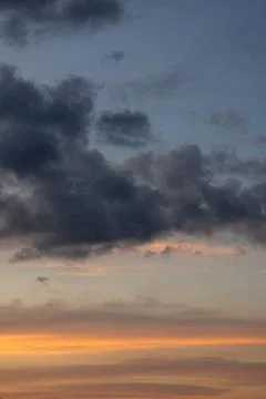 Dramatic Sunset Sky with Clouds 스톡 사진