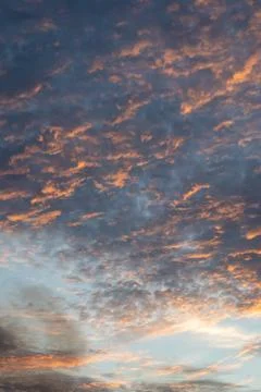 Dramatic Sunset Sky with Clouds Stock Photos