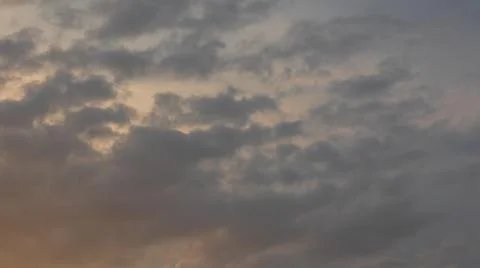 Dramatic Sunset Sky with Clouds 写真素材