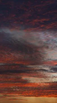 Dramatic Sunset Sky with Clouds Stock Photos