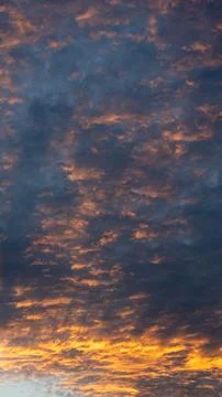 Dramatic Sunset Sky with Clouds 스톡 사진