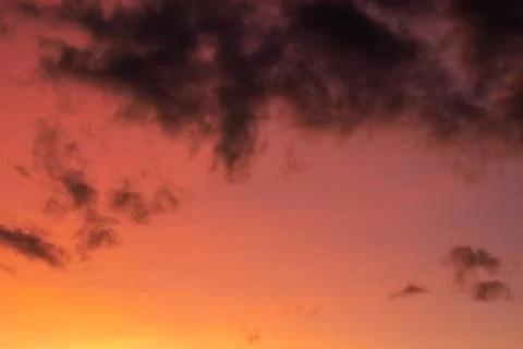 Dramatic Sunset Sky with Clouds Stock Photos