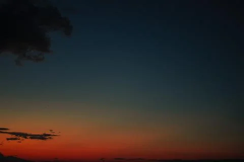 Dramatic Sunset Sky With Clouds Stockfoto's