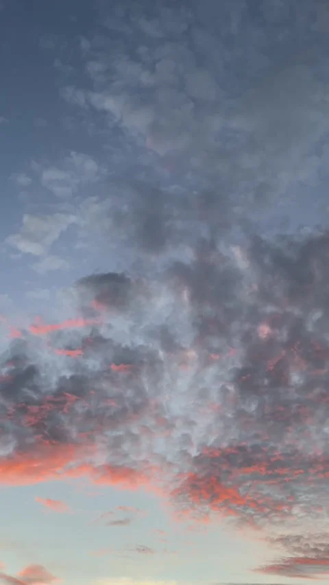 Dramatic Sunset Sky with Colorful Clouds Stock Footage 331110163