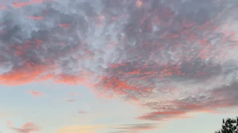 Dramatic Sunset Sky with Colorful Clouds Stock Footage 331110306