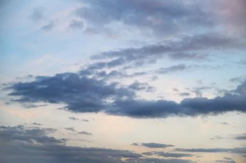 Dramatic Sunset Sky with Colorful Clouds Stock Photos
