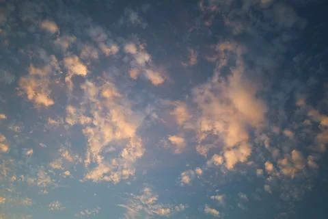 Dramatic sunset sky with colorful clouds at dusk. Nature background and tex.. Stock Photos