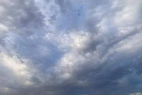 Dramatic sunset sky with colorful clouds at dusk. Nature background and tex.. Stock Photos