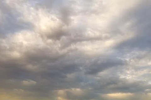 Dramatic sunset sky with colorful clouds at dusk. Nature background and tex.. Stock Photos