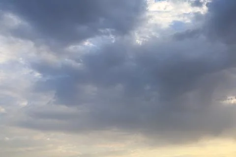 Dramatic sunset sky with colorful clouds at dusk. Nature background and tex.. Stock Photos