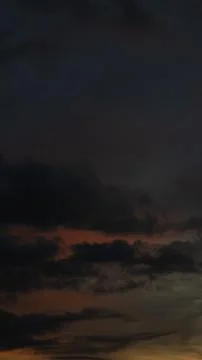 Dramatic Sunset Sky With Dark Clouds Stock Photos