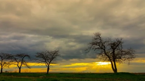 Dramatic Sunset Sky. Stock Footage 74863571