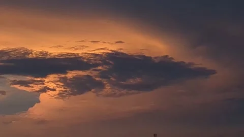 Dramatic Sunset Sky Orange 스톡 동영상 320095099