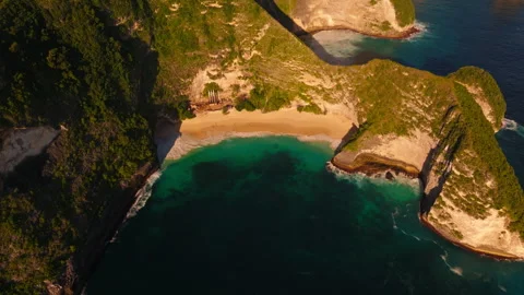 Dramatic Sunset Sky Over Kelingking Beach from Above Video stock 317201708