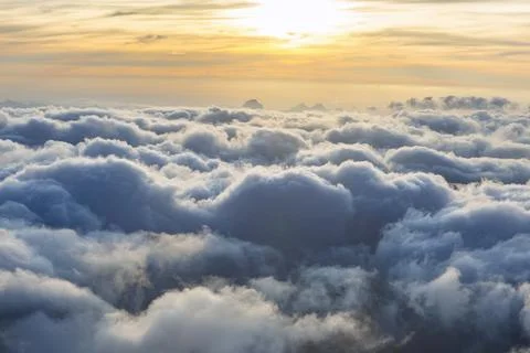 Dramatic sunset sky over the Rogues Alps. View from the Cosmique refuge, Ch.. Stock Photos