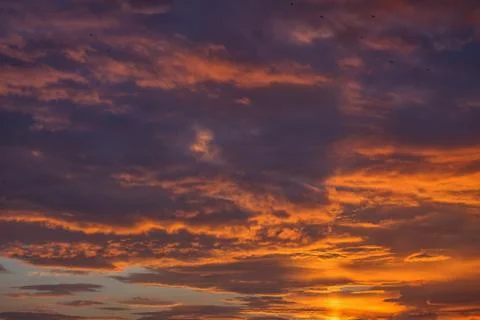 Dramatic sunset sky Stock Photos