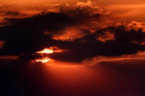 Dramatic sunset sky Foto stock