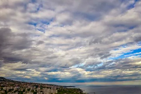 Dramatic sunset sky. Stock Photos