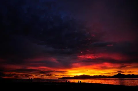 Dramatic sunset sky Stock-Fotos