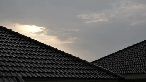 Dramatic sunset sky in rainy day Stock Footage 94357841