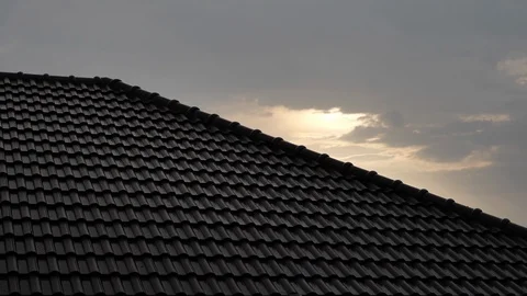 Dramatic sunset sky in rainy day Video stock 98214595